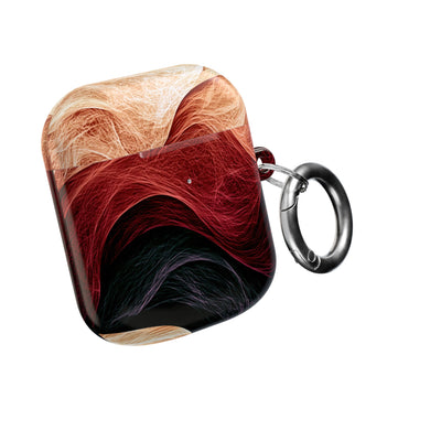 Ember Wave Dispersion · Hard Case for AirPods & AirPods Pro · Red