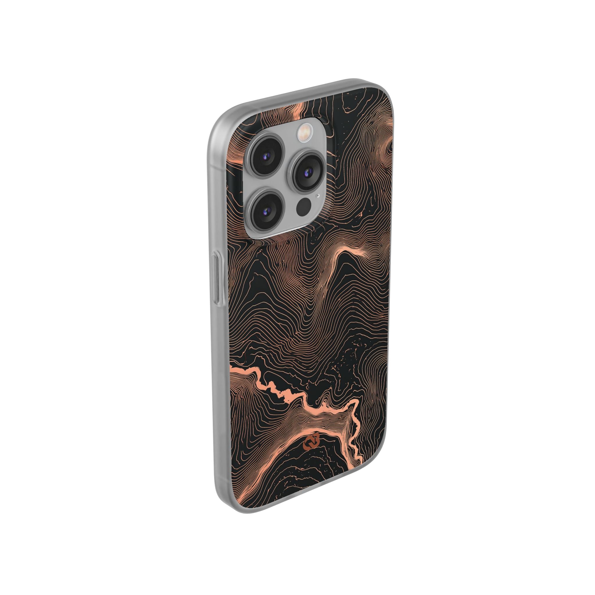 Orange Lite Phone Case for iPhone - Salmon Ridge Topo
