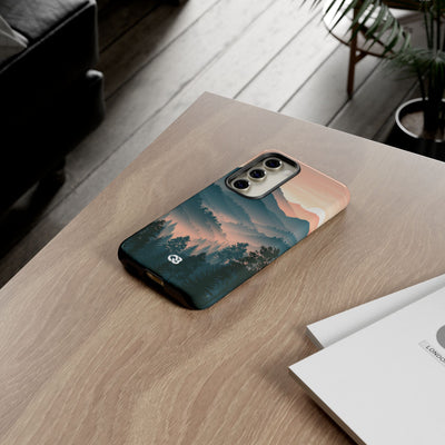 Teal Tough Phone Case for Samsung - Alpine Teal Horizon