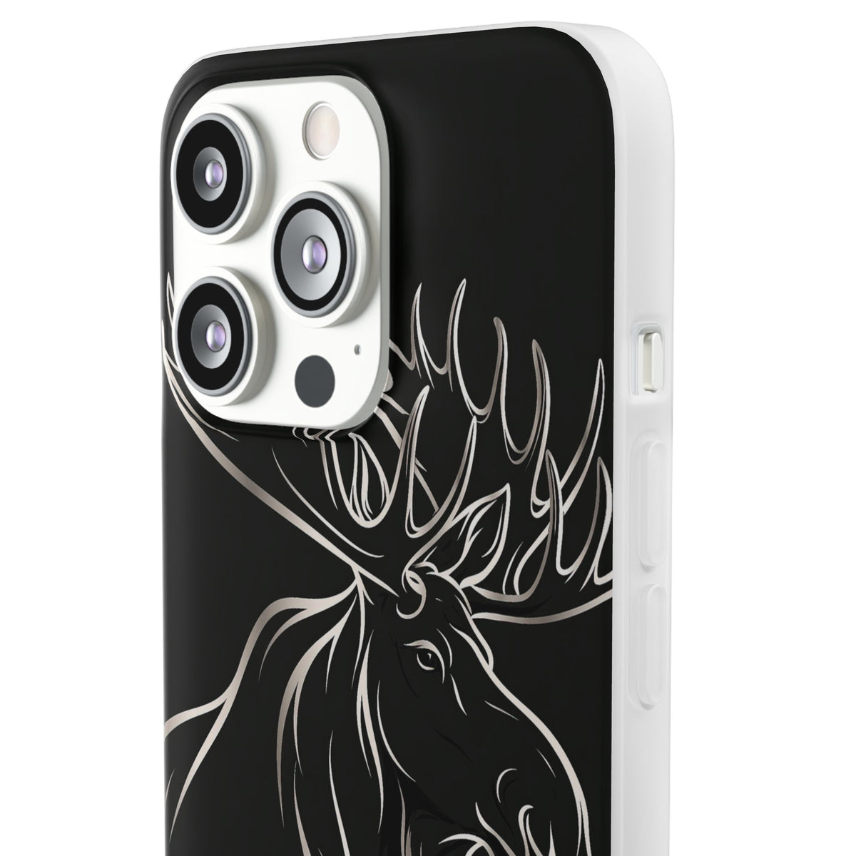Nordic Moose Contour · Lite Phone Case for iPhone ·  Black