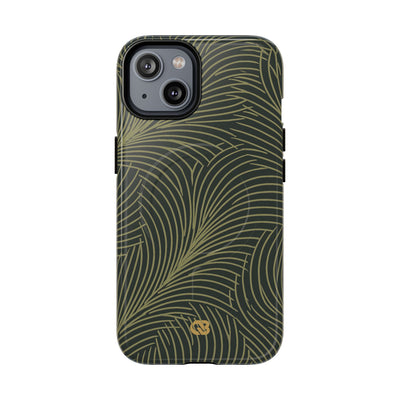 Green Tough 2.0 Magsafe Phone Case for iPhone - Dark Olive Plume