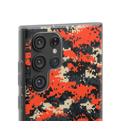 Signal Pixel Camo · Lite Phone Case for Samsung · Orange