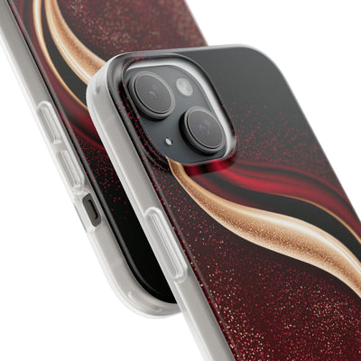 Gilded Crimson Flow · Lite Phone Case for iPhone ·  Red