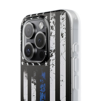 Gritty Cobalt Flag · Soft Phone Case for iPhone