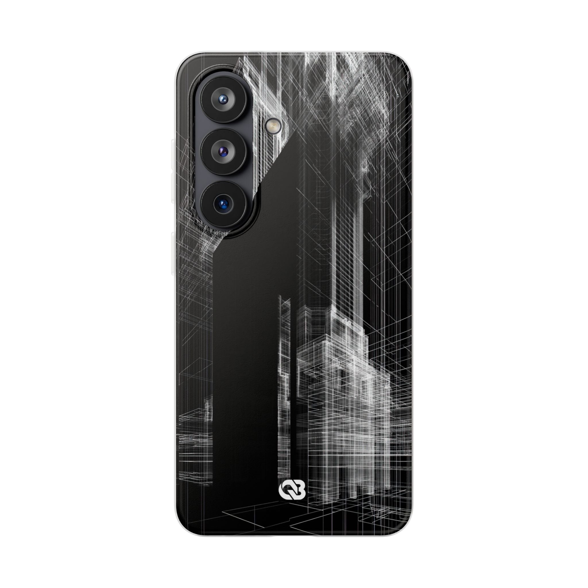 Black Lite Phone Case for Samsung - Ghost Urban Wireframe