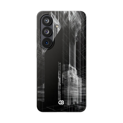 Black Lite Phone Case for Samsung - Ghost Urban Wireframe