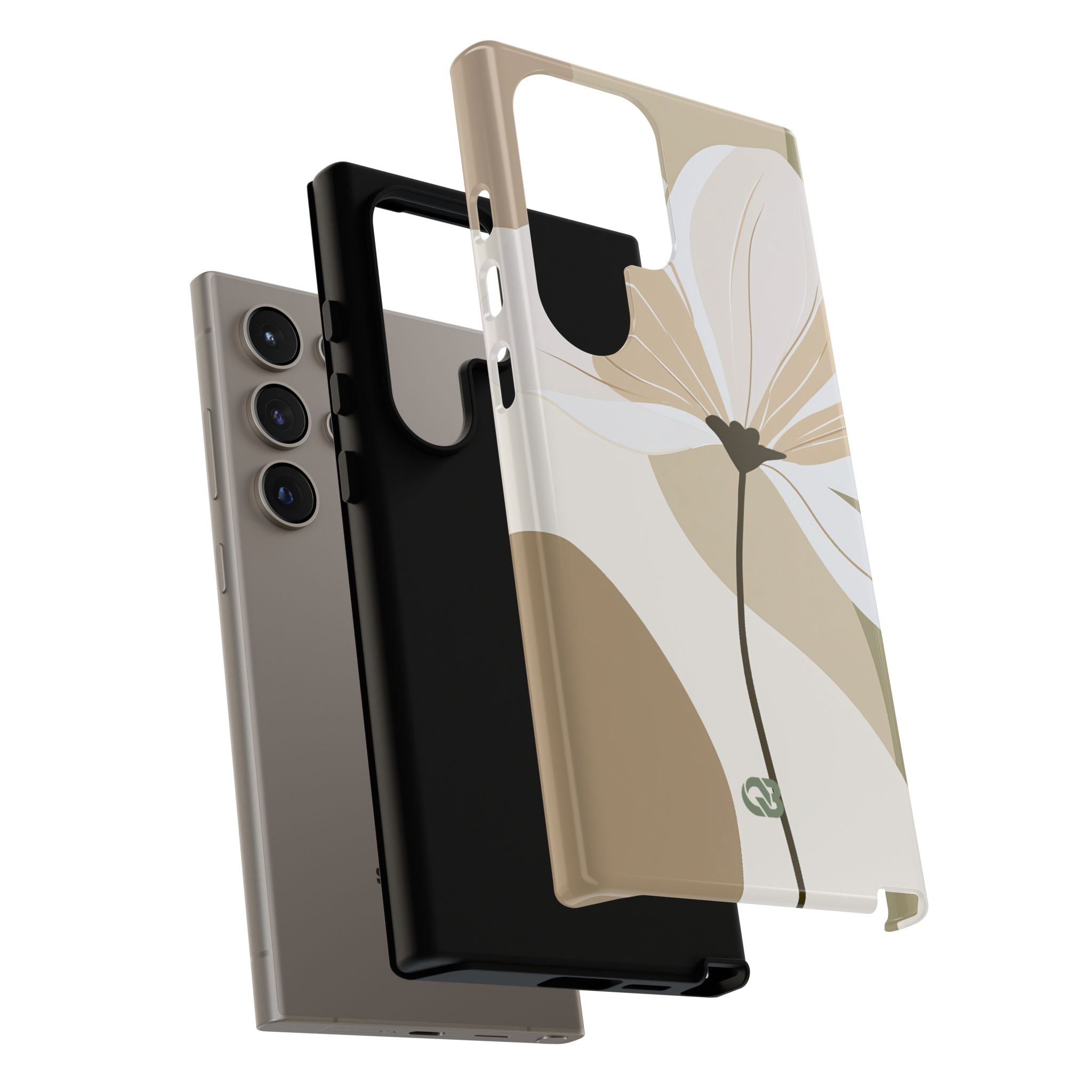 Beige Tough Phone Case for Samsung - Sage Linen Magnolia