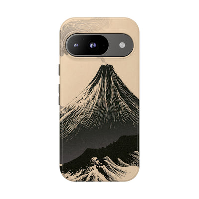 Beige Tough Phone Case for Google Pixel - Obsidian Ink Summit