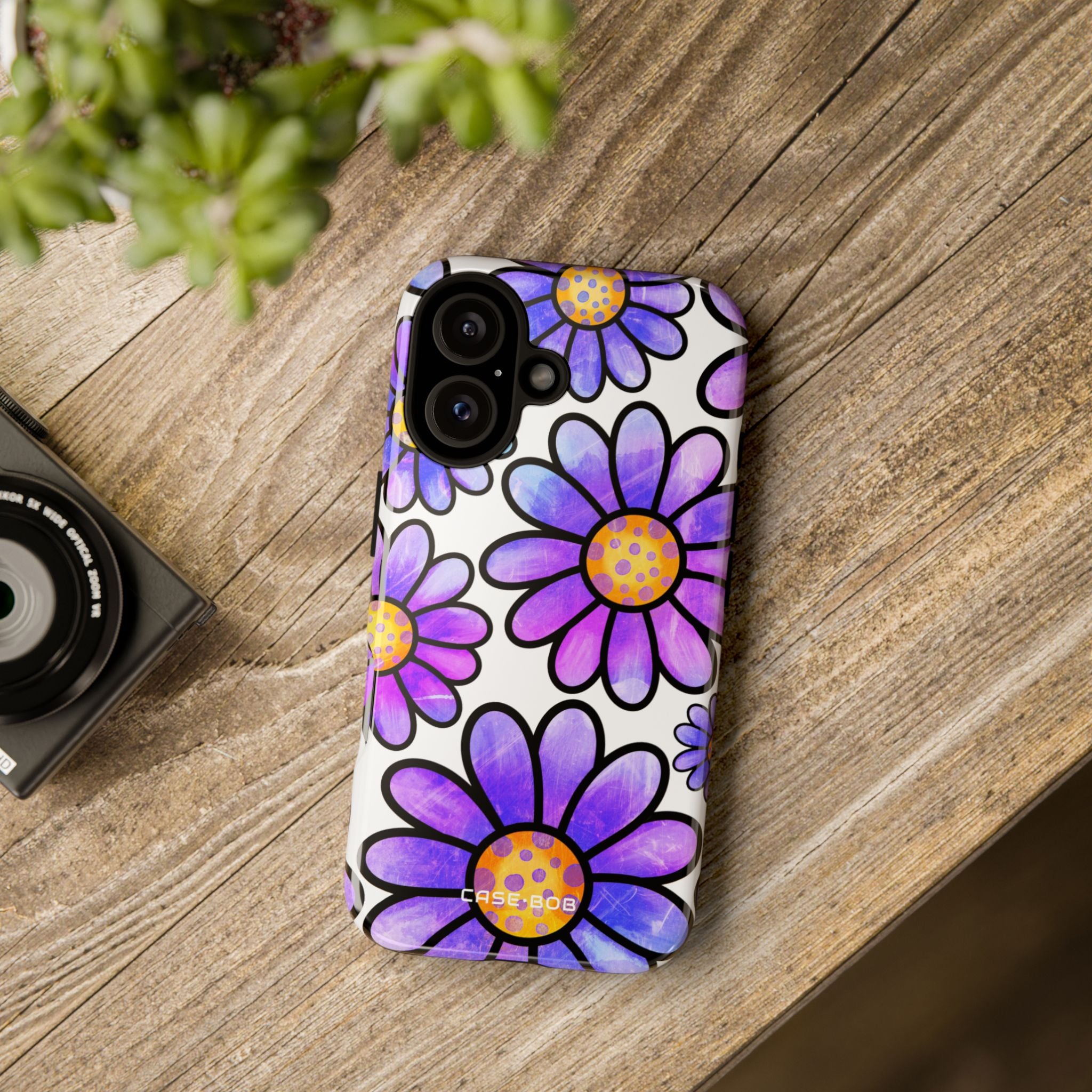 Polka Dot Blooms iPhone 16 Case - Tough
