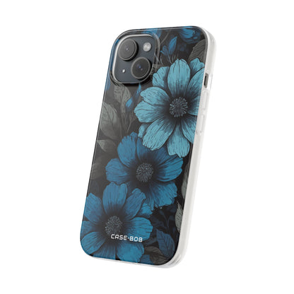 Blue Petal Radiance iPhone 15 Skal - Mjuk