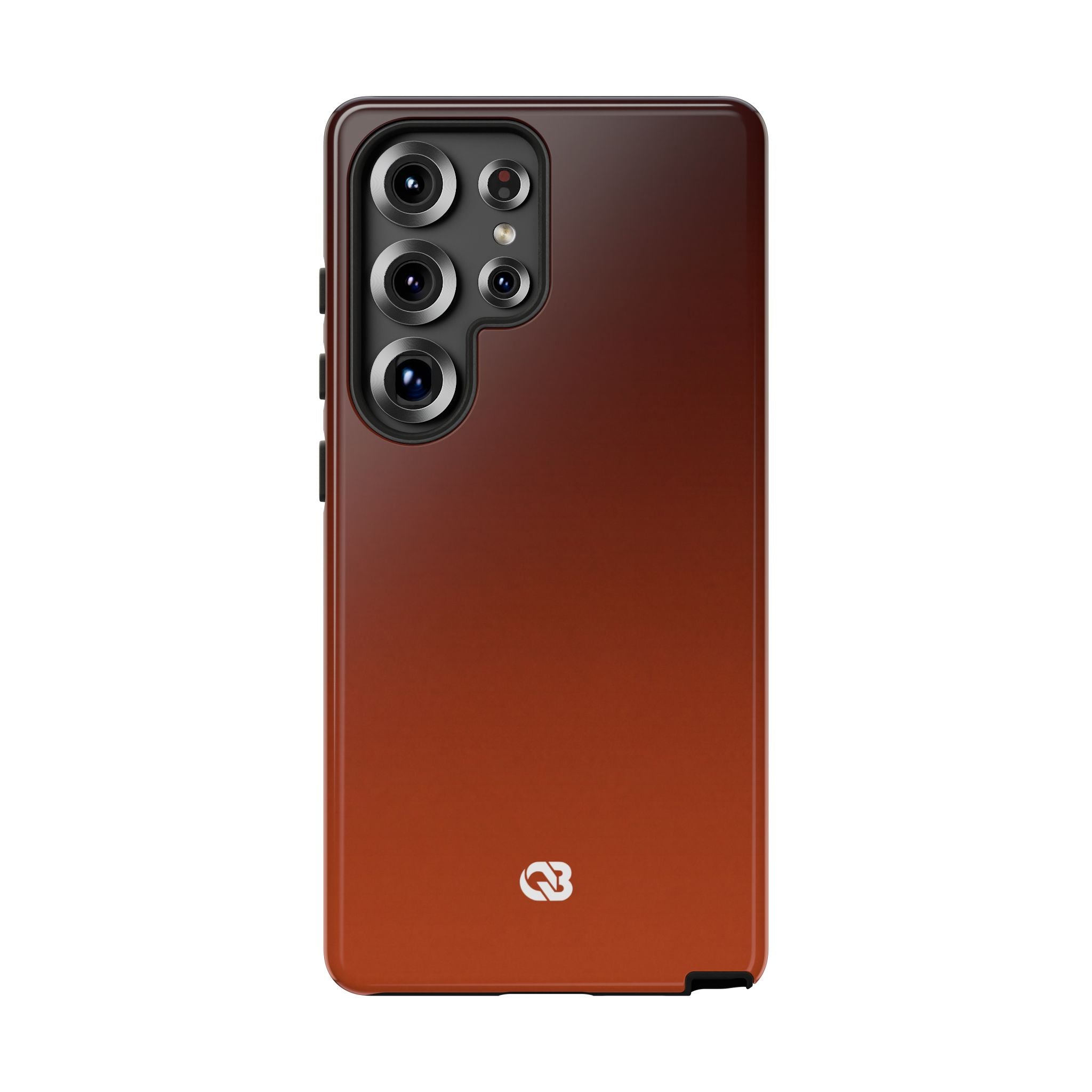 Orange Tough Phone Case for Samsung - Obsidian Ember Fade