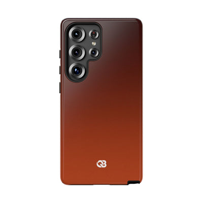 Orange Tough Phone Case for Samsung - Obsidian Ember Fade