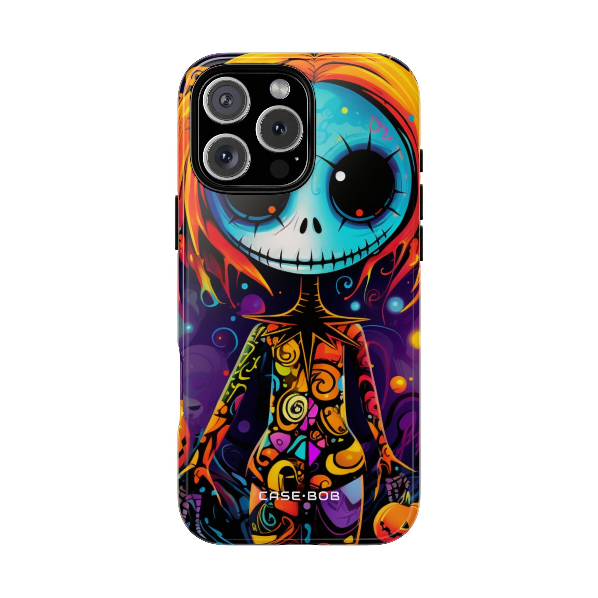 Blue Skull Swirl iPhone 16 Pro Max Case - Tough - CASE•BOB