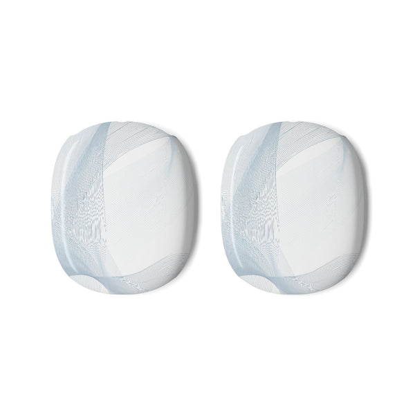 Glacial Contour Waves · Hard Case for AirPods Max · White