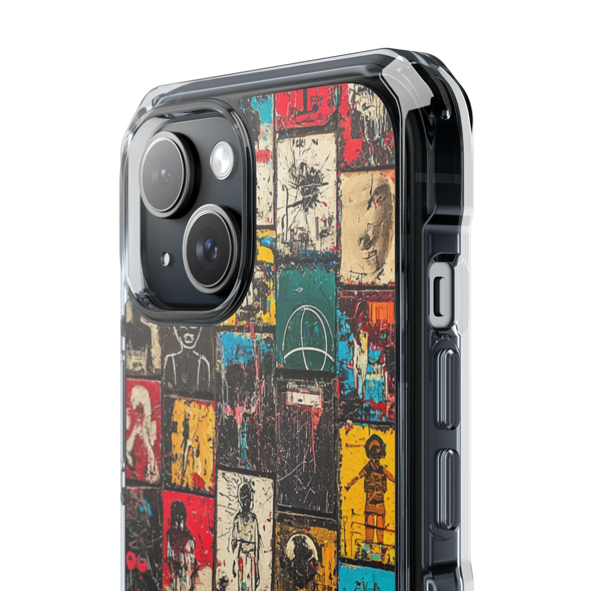 Sketch Grid Crimson iPhone 15 Case - Impact