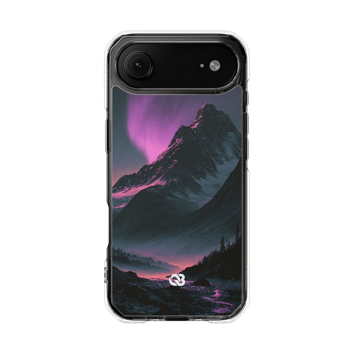Arctic Aurora Summit · Clear Impact Magnetic Phone Case for iPhone · Black