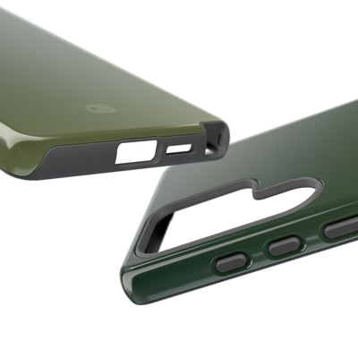 Green Tough Phone Case for Samsung - Shadow Moss Grain