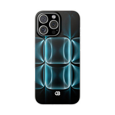 Translucent Cyber Grid · Lite Phone Case for iPhone ·  Teal