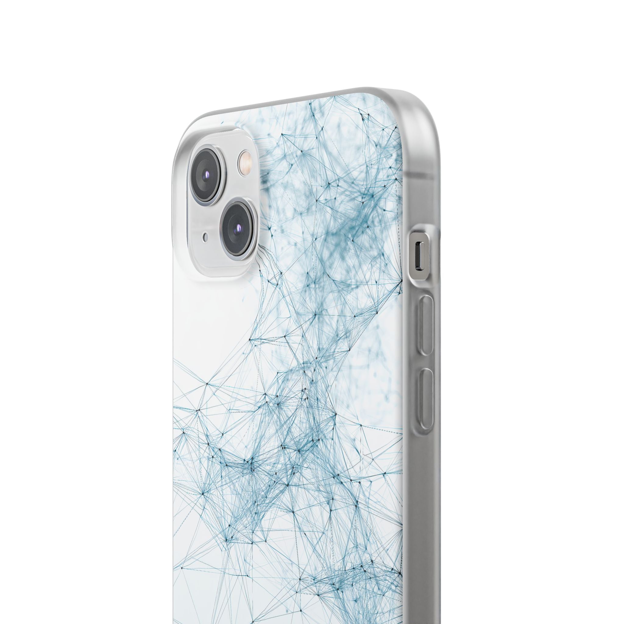 Blue Lite Phone Case for iPhone - Glacial Neural Web