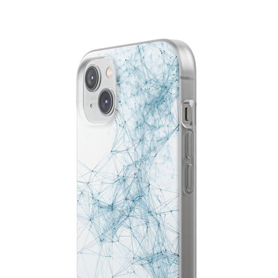 Blue Lite Phone Case for iPhone - Glacial Neural Web