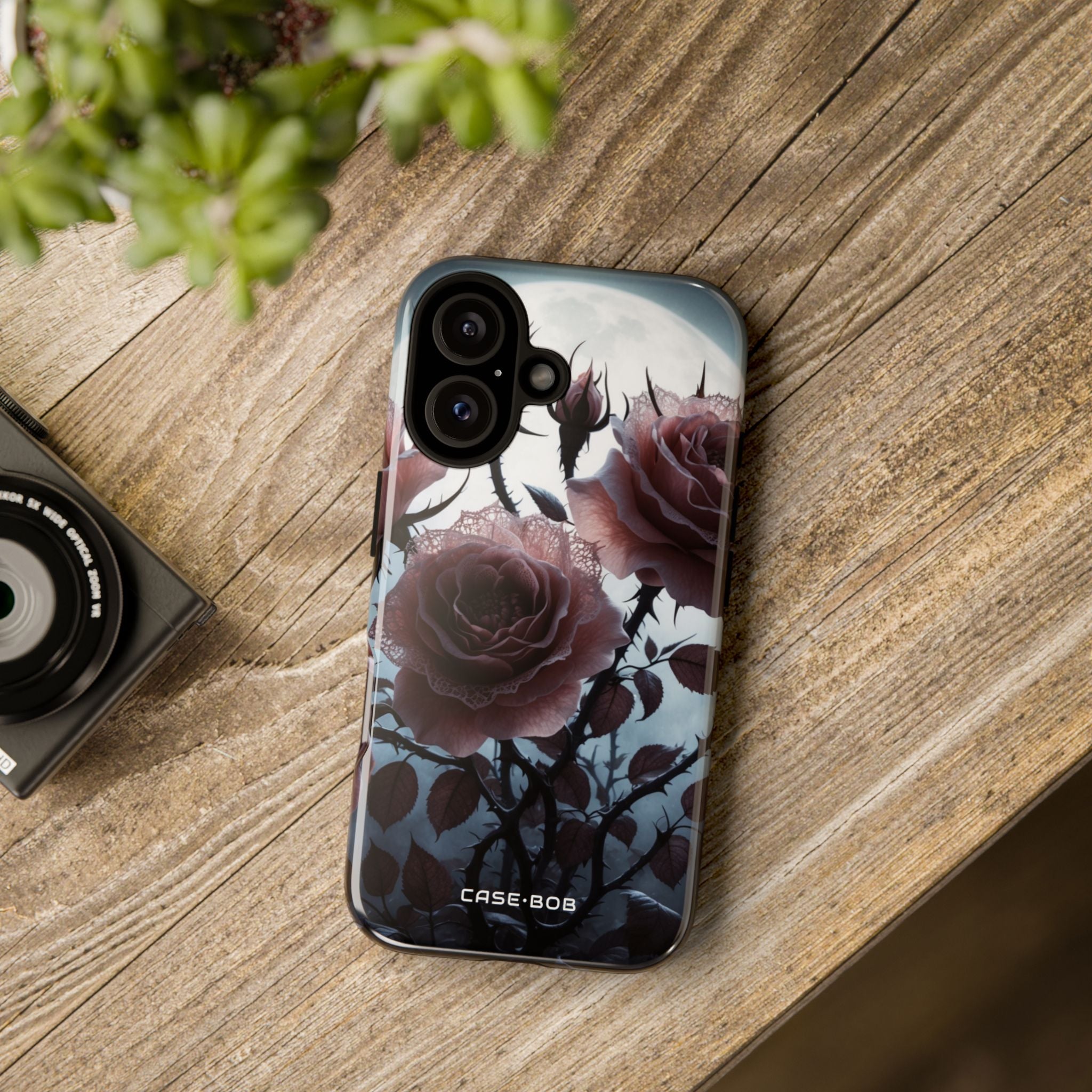 Luminous Rose Thorns iPhone 16 Case - Tough
