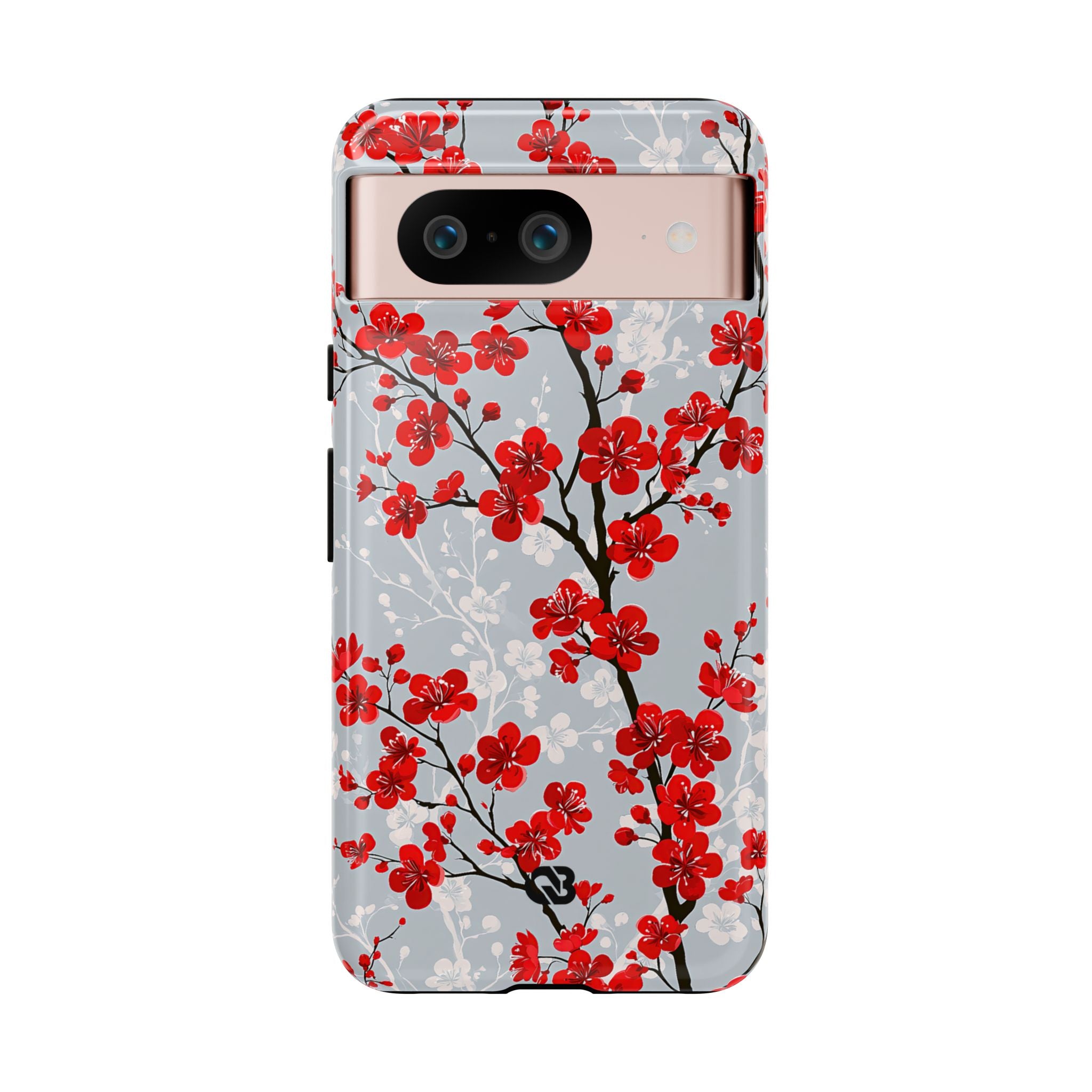 Grey Tough Phone Case for Google Pixel - Crimson Sakura Slate