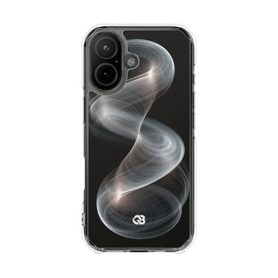Luminous Vortex · Clear Impact Magnetic Phone Case for iPhone · Black