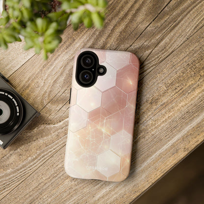 Honeycomb Glow iPhone 16 Case - Tough