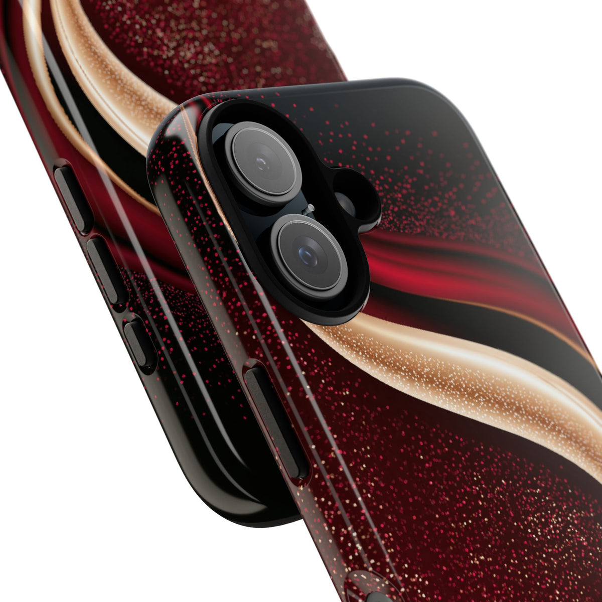 Gilded Crimson Flow · Tough Phone Case for iPhone · Red
