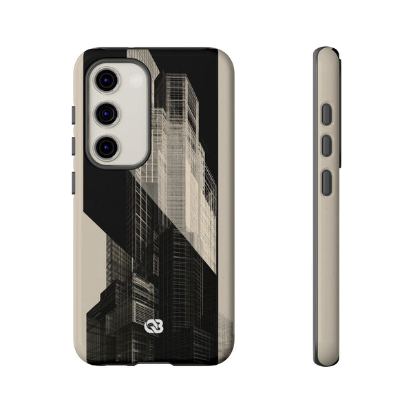 Structural Grid Elevation · Tough Phone Case for Samsung · Black