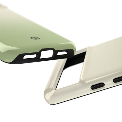 Green Tough Phone Case for Google Pixel - Bone Sage Fade