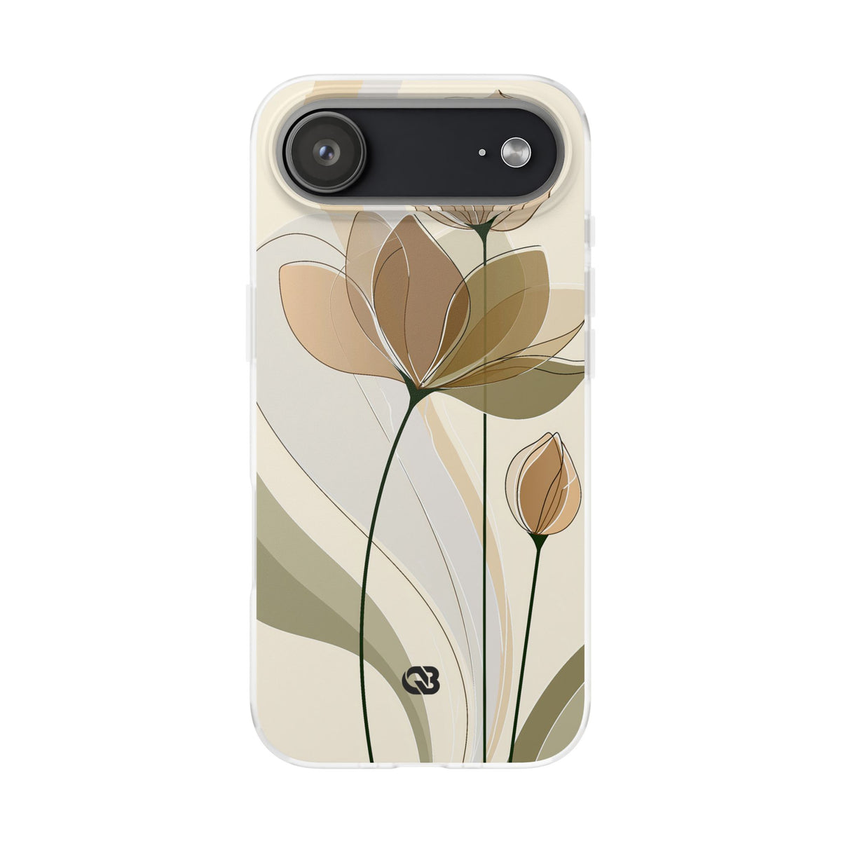 Translucent Petal Contour · Lite Phone Case for iPhone ·  Beige