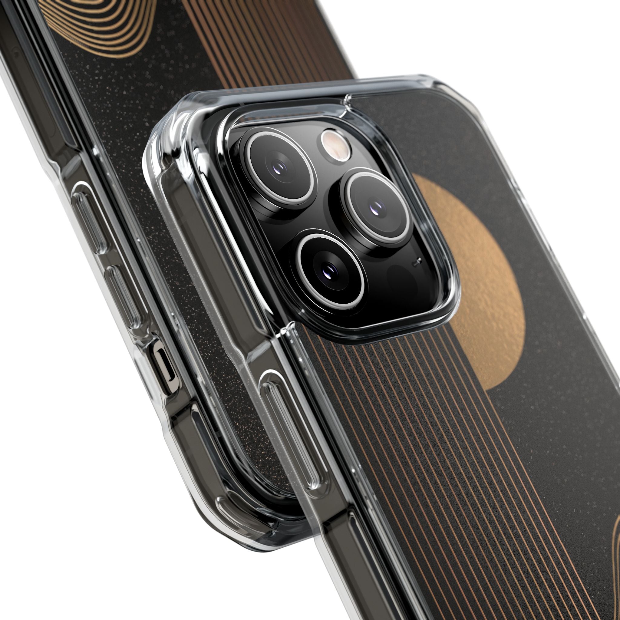 Gold Impact MagSafe Phone Case for iPhone - Gilded Obsidian Dunes
