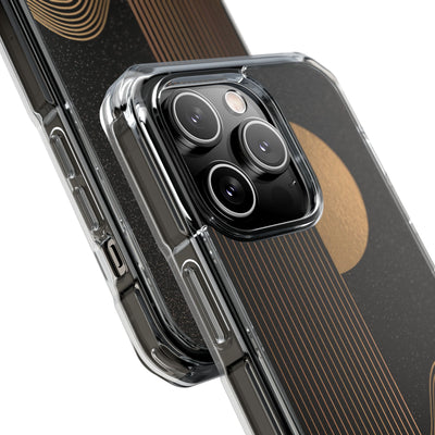 Gold Impact MagSafe Phone Case for iPhone - Gilded Obsidian Dunes