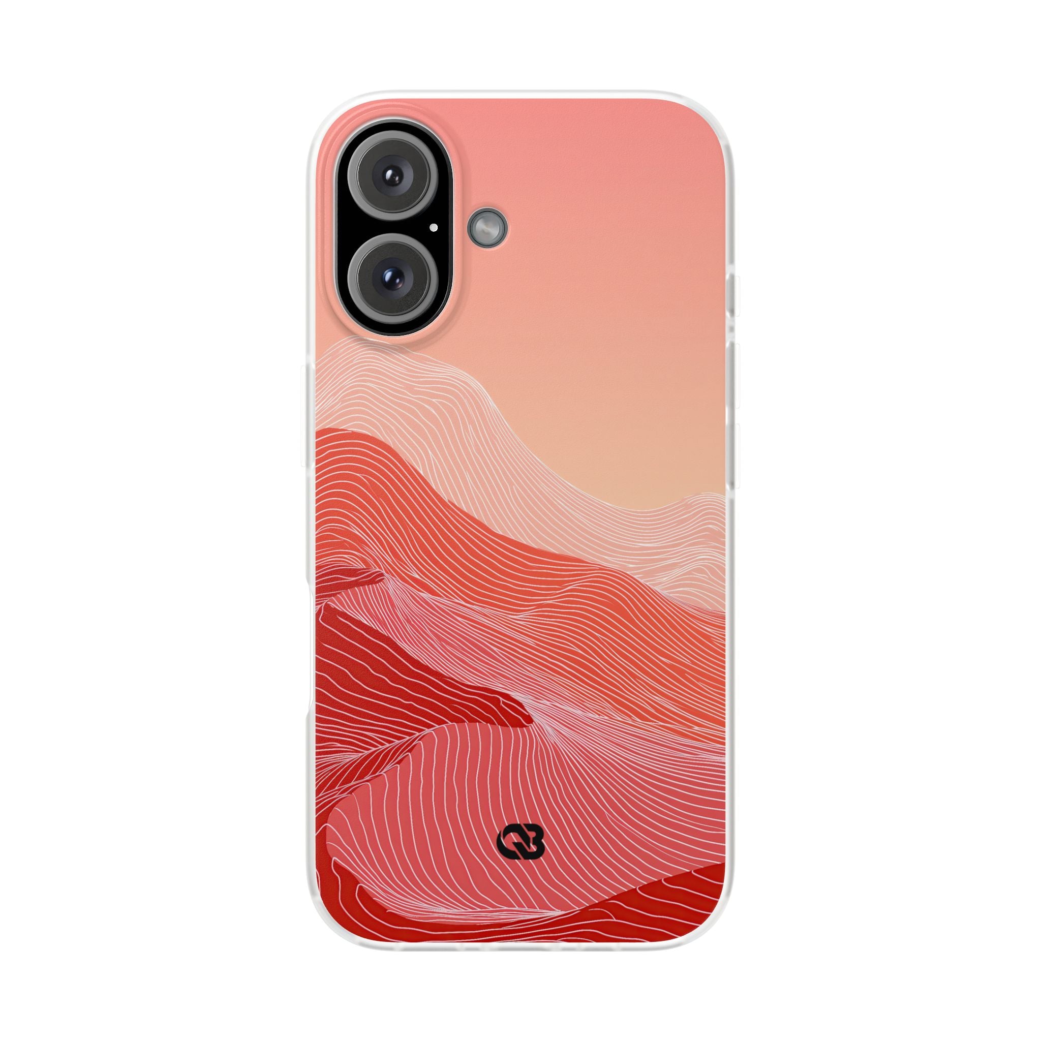 Red Lite Phone Case for iPhone - Crimson Ridge Contour