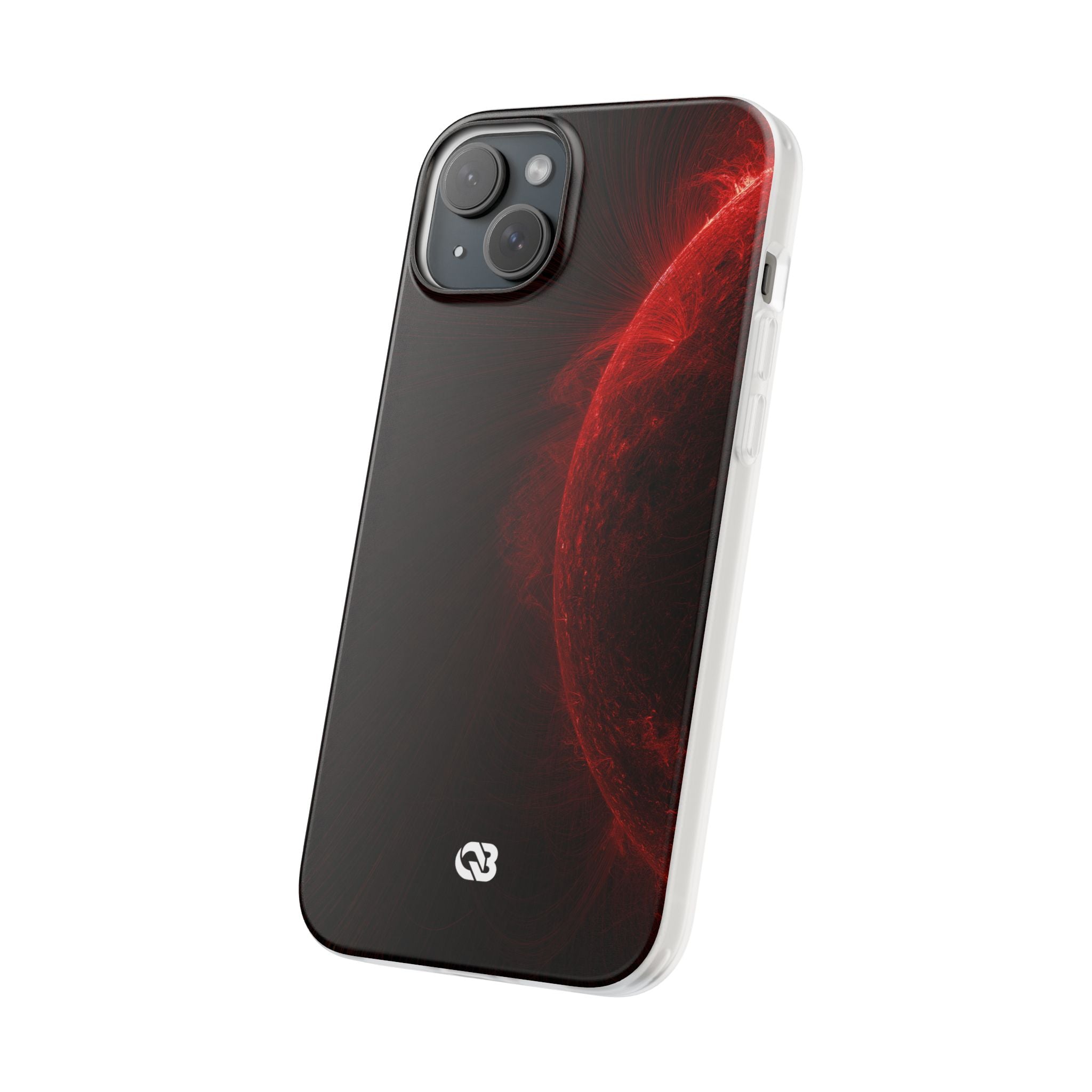 Red Lite Phone Case for iPhone - Solar Crimson Flare
