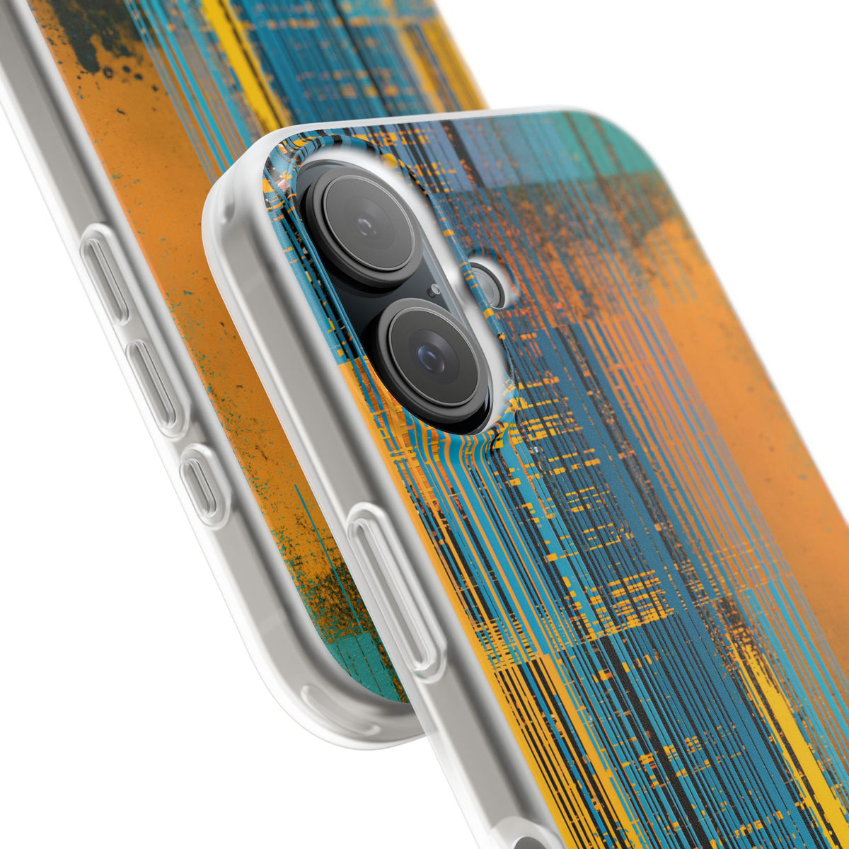 Cyber Glitch Stream · Lite Phone Case for iPhone ·  Teal