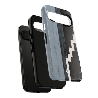 Grey Tough Phone Case for Google Pixel - Industrial Concrete Void