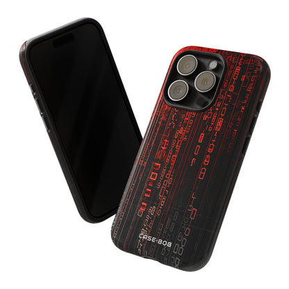 Crimson Glyphs iPhone 15 Pro Case - Tough