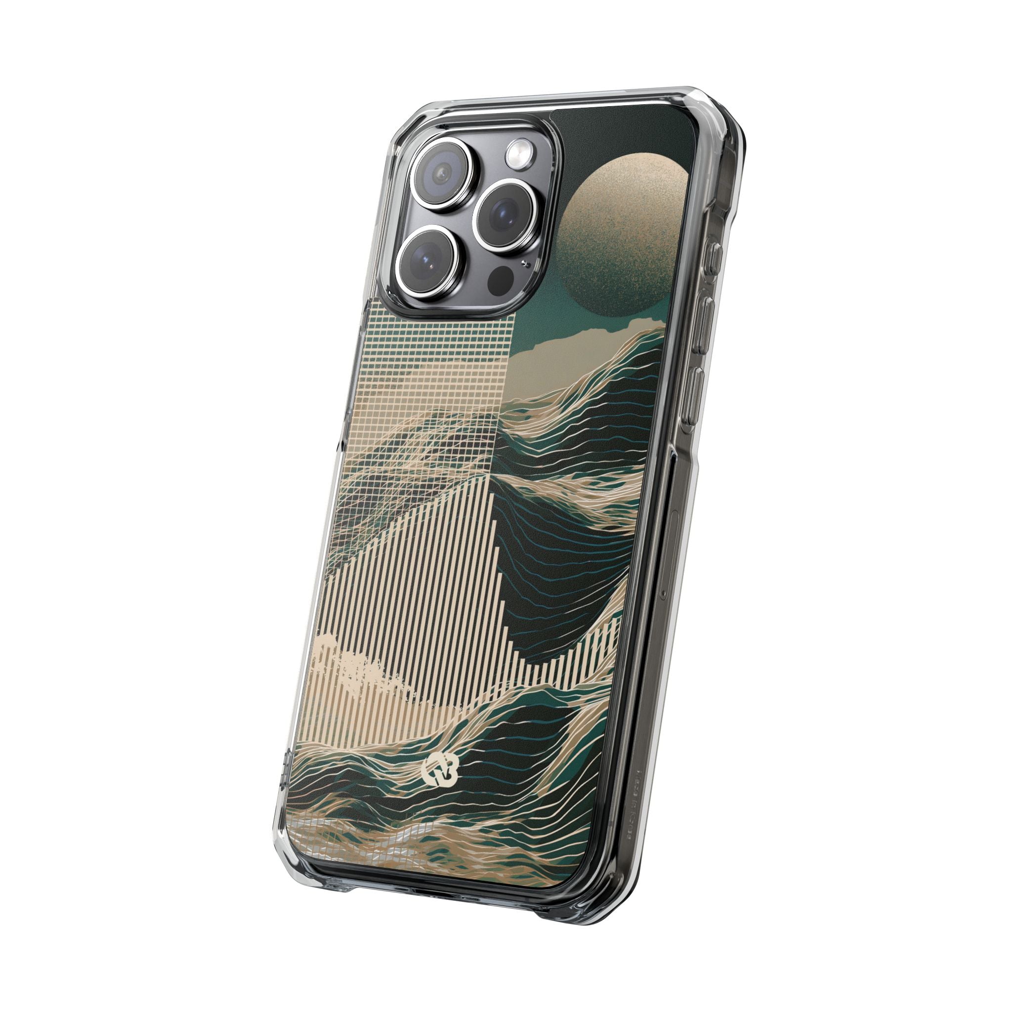 Green Impact MagSafe Phone Case for iPhone - Lunar Moss Topography