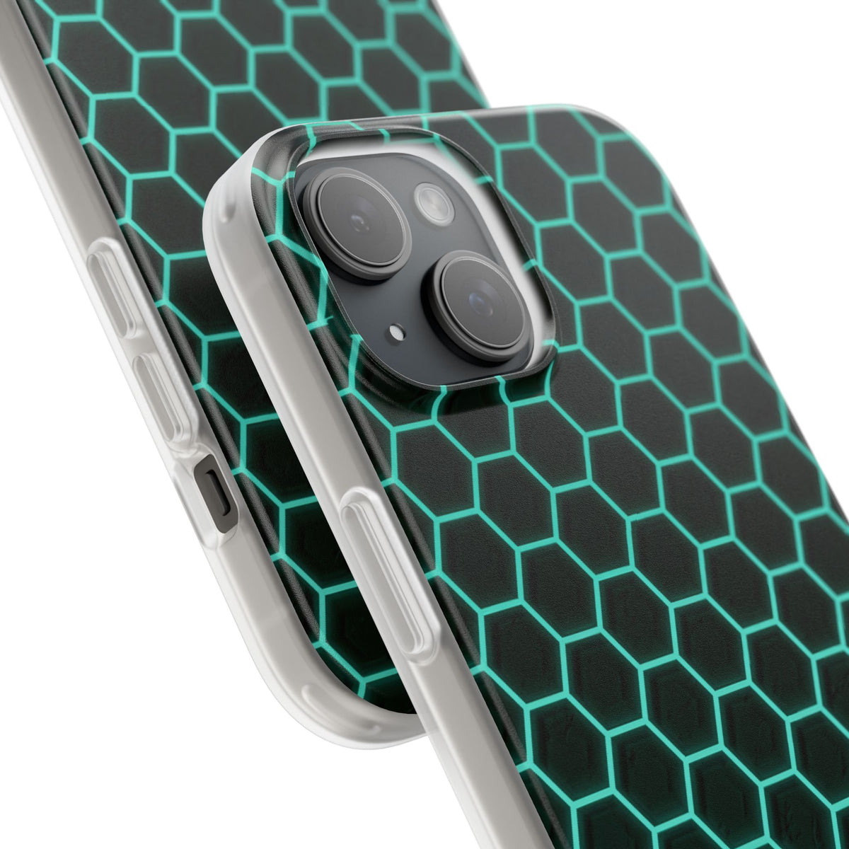 Neon Hex Spectrum · Lite Phone Case for iPhone ·  Teal