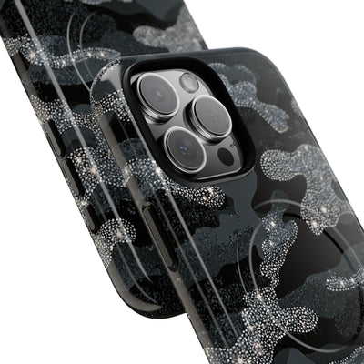 Glitter Shadow Camo · Tough 2.0 Magnetic Phone Case for iPhone · Black