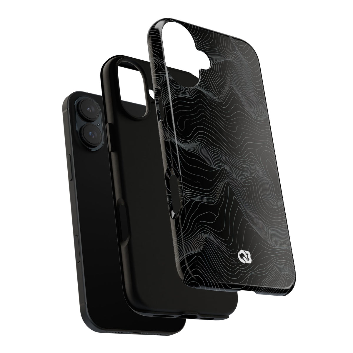 Obsidian Contour Elevation · Tough Phone Case for iPhone · Black