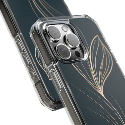 Teal Impact MagSafe Phone Case for iPhone - Sandstone Silk Flora