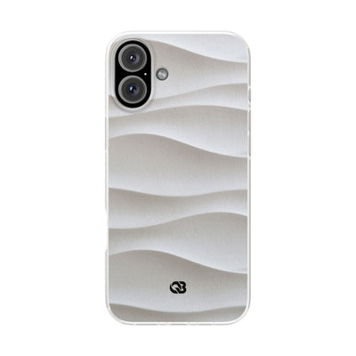 White Lite Phone Case for iPhone - Arctic Flow Ridges