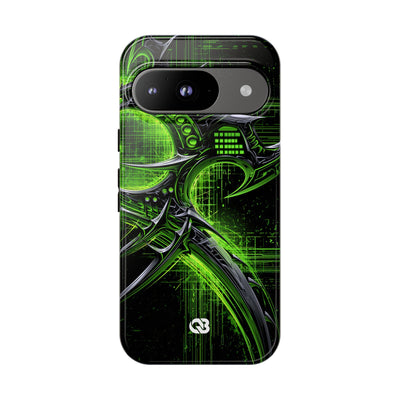 Cyber Sigil Grid · Tough Phone Case for Pixel ·  Green