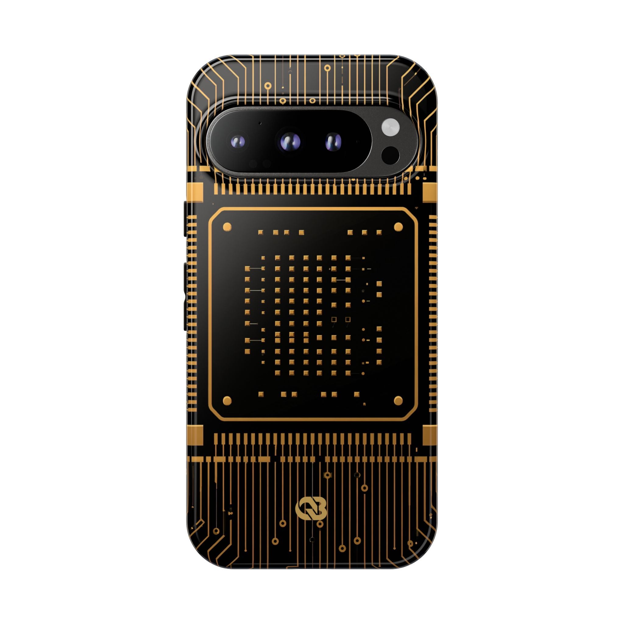 Gold Tough Phone Case for Google Pixel - Cyber Gold Processor