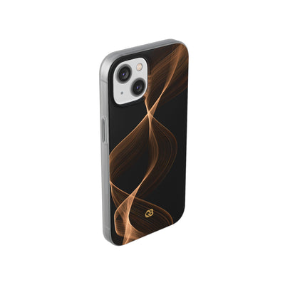 Brown Lite Phone Case for iPhone - Copper Silk Wave