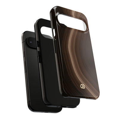 Brown Tough Phone Case for Google Pixel - Bronzed Canyon Relief