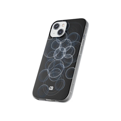 Black Lite Phone Case for iPhone - Frosted Ring Matrix